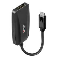 Lindy 43337 Videokabel-Adapter 0,13 m USB Typ-C DisplayPort Schwarz Multimedia-Technik Konverter