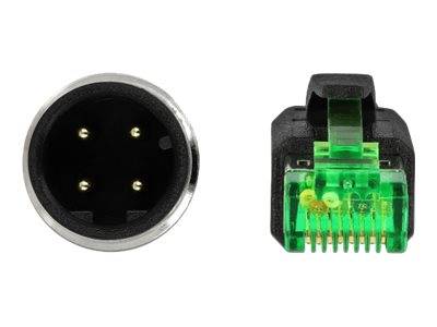 DELOCK Netzwerkkabel M12 4 Pin D-kodiert > RJ45 St PVC 2m Multimedia-Technik