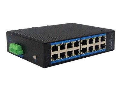 DIGITUS Switch Ind. 16-Port Gigabit Unmanaged blau Multimedia-Technik Switche
