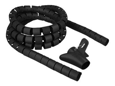 DELOCK Spiralschlauch m. Einziehwerkzeug 2,5m x 30mm schwarz Multimedia-Technik Kabel