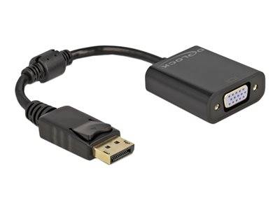 DELOCK Displayport Adapter 1.2 Stecker < VGA Buchse Schwarz Multimedia-Technik Displayport-Adapter