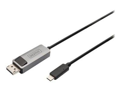DIGITUS USB 3.2 Anschlusskabel Typ C --> DP St./St. 1m schw. Multimedia-Technik USB-Kabel