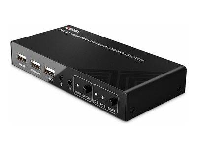 LINDY 2 Port KVM Switch HDMI 4K60, USB 2.0 & Audio Multimedia-Technik KVM Switches