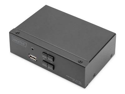 DIGITUS KVM Switch, 4K60HZ, 2x1 DP in, 1x DP USB out Signalsteuerung KVM KVM Switches