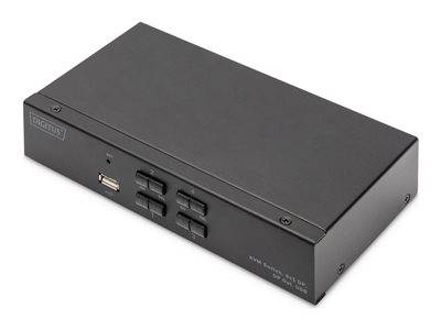 DIGITUS KVM Switch, 4K60HZ, 4x1 DP in, 1x DP USB out Signalsteuerung KVM KVM Switches