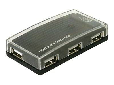 DELOCK USB-HUB 4-Port USB, schwarz, mit NT extern Multimedia-Technik HUBs