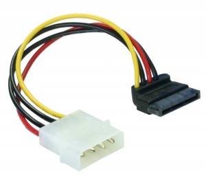 DELOCK Stromkabel SATA 15Pin down -> Molex 4Pin Bu/St intern Multimedia-Technik