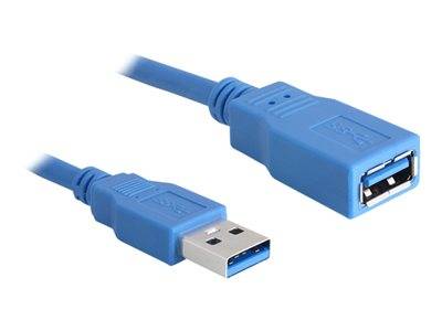 DELOCK USB3.0 Verl. A -> A St/Bu 2.00m blau Multimedia-Technik USB-Kabel