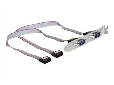 DELOCK Slotblech 2x D-Sub9 Multimedia-Technik Slotbleche