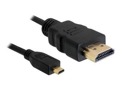 DELOCK HDMI Kabel Ethernet A -> micro D St/St 3.00m 4K Multimedia-Technik HDMI-Kabel