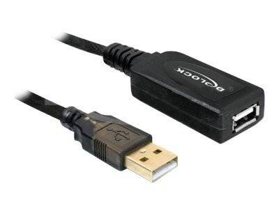 DELOCK USB Verl. A -> A St/Bu 20.00m aktiv sw Multimedia-Technik USB-Kabel