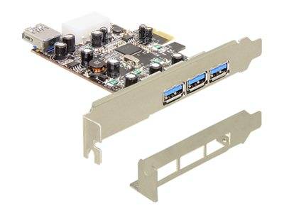 DELOCK PCI Expr Card 3x USB3.0 ext + 1x int +LowProfi Multimedia-Technik PCI Express Karten