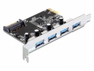 DELOCK PCI Expr Card 4x USB3.0 ext Multimedia-Technik PCI Express Karten