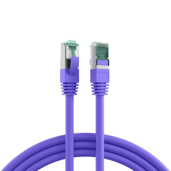 RJ45 Patchkabel Cat.6A S/FTP LSZH -- violett 1,5m Kupferverkabelung