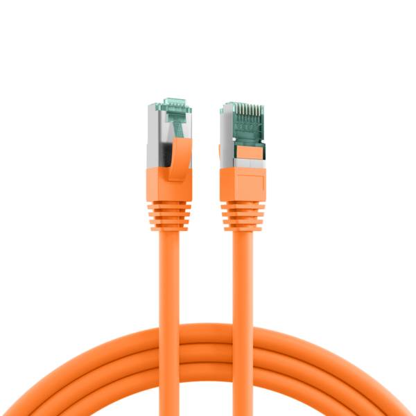 RJ45 Patchkabel Cat.6A S/FTP LSZH -- orange 7,5m Kupferverkabelung