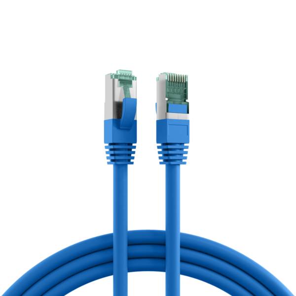 RJ45 Patchkabel Cat.6A S/FTP LSZH -- blau 7,5m Kupferverkabelung
