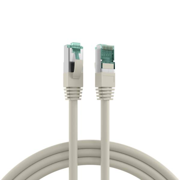 RJ45 Patchkabel Cat.6A S/FTP LSZH -- grau 25m Kupferverkabelung