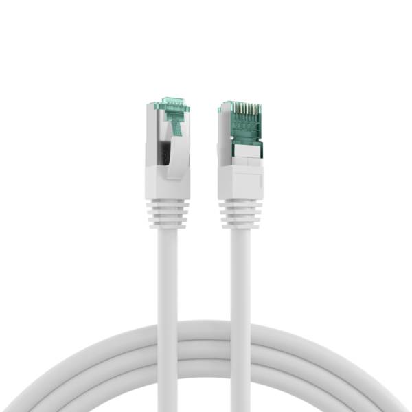 RJ45 Patchkabel Cat.6A S/FTP LSZH -- weiß 30m Kupferverkabelung