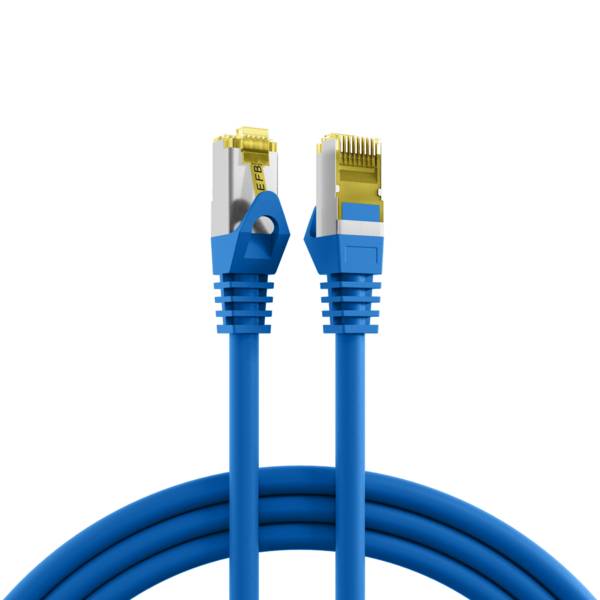 RJ45 Patchkabel Cat.6A S/FTP LSZH -- Cat.7 Rohkabel blau 25m Kupferverkabelung