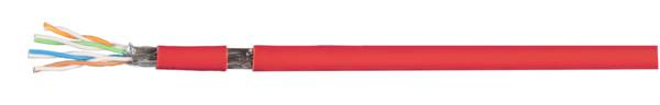 Ein rotes zylindrisches Objekt, möglicherweise ein Bleistift oder Stift, vor einem weißen Hintergrund.