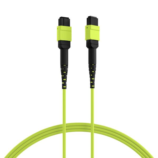 MTP®(F)-MTP®(F) Patchkabel OM5 12 Fasern -- Typ B LSZH limettengrün 7,5m Glasfaserverkabelung MPO