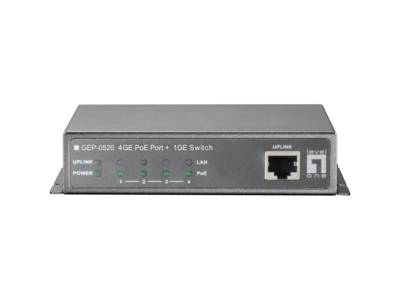 1-Port Gigabit Ethernet + -- 4-Port PoE Desktop PSE Switch Switches