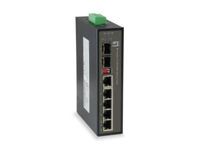 6-Port Gigabit Industrial Switch -- 1xSFP 1xSFP/RJ45 Combo -40°C - 75°C