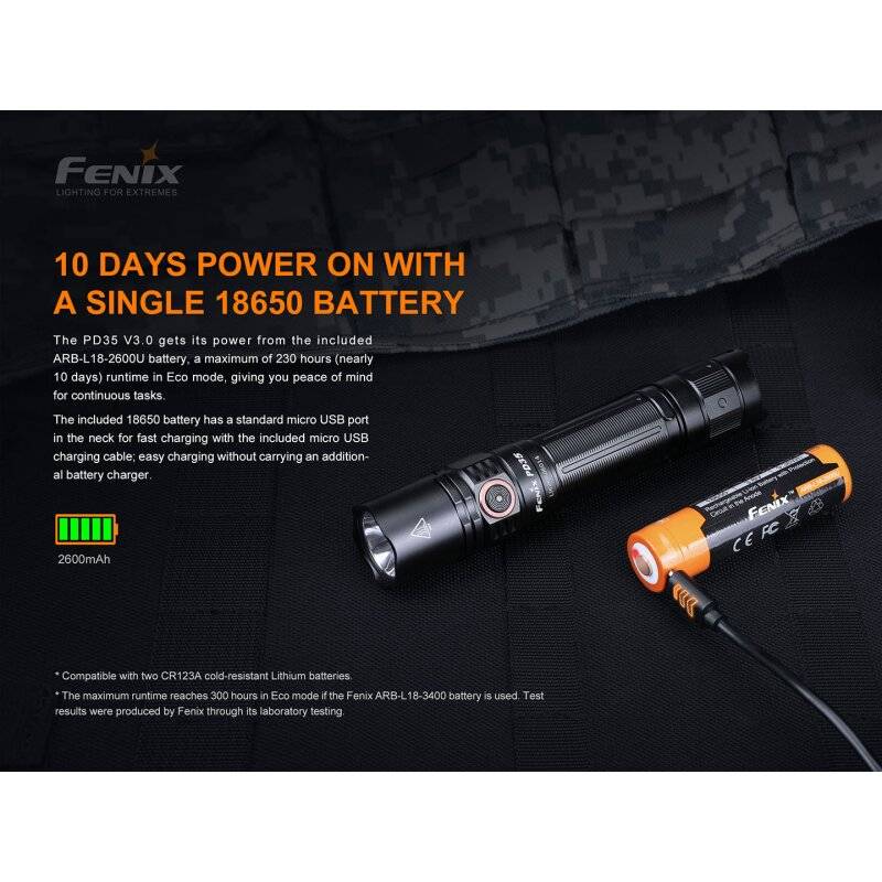 Fenix PD35 V3.0 LED Taschenlampe 1700 Lumen - Tropic Green