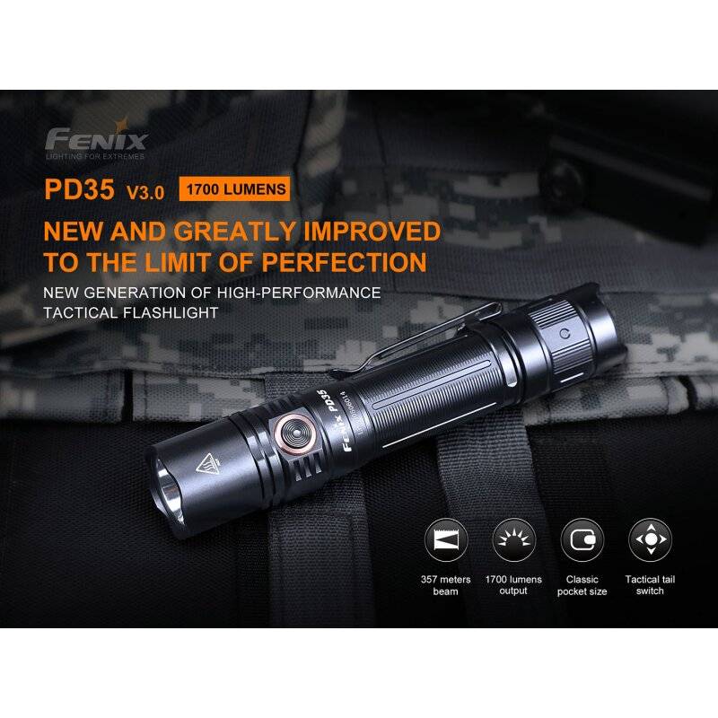 Fenix PD35 V3.0 LED Taschenlampe 1700 Lumen - Tropic Green