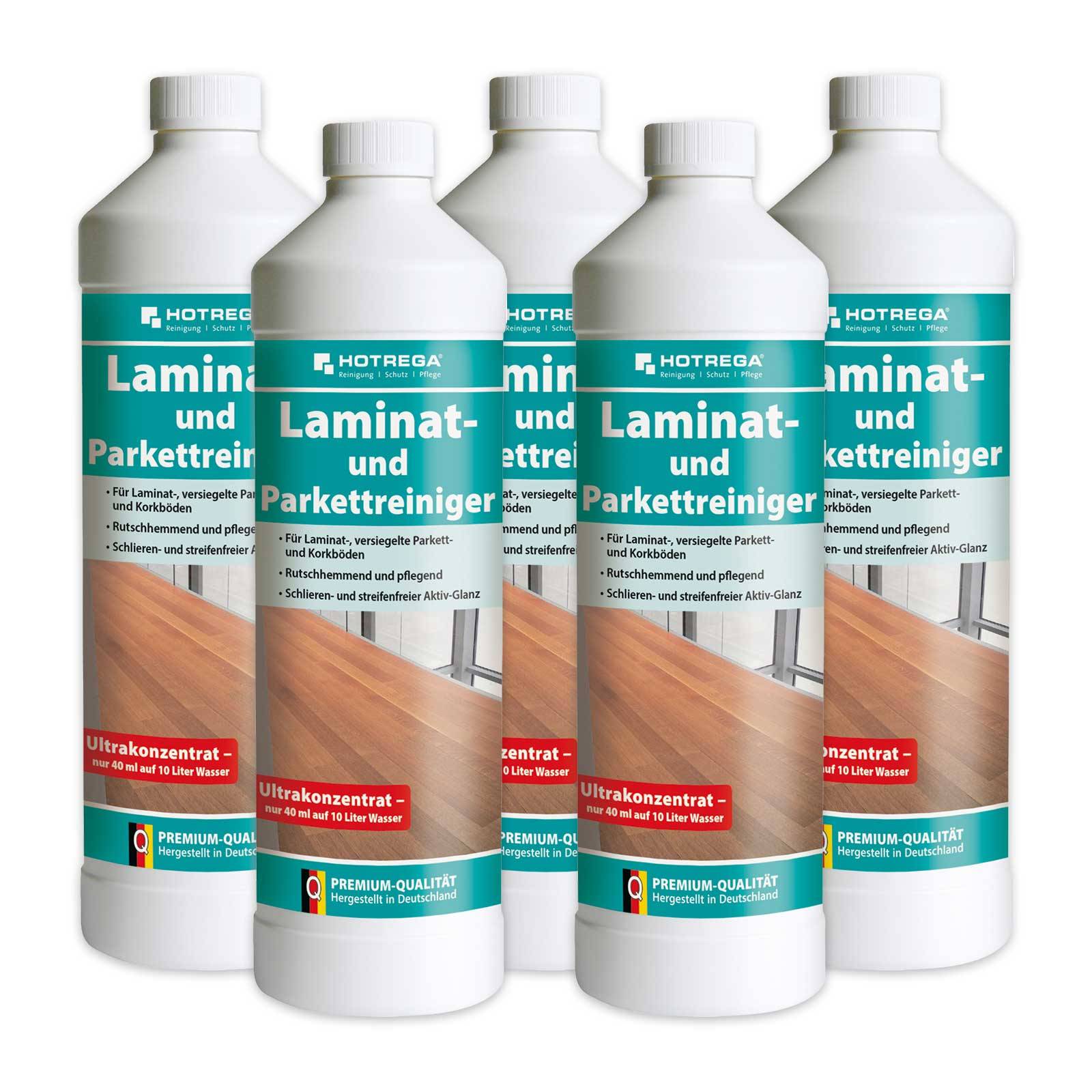 HOTREGA Laminat und Parkett Reiniger Konzentrat Sets - Menge:5