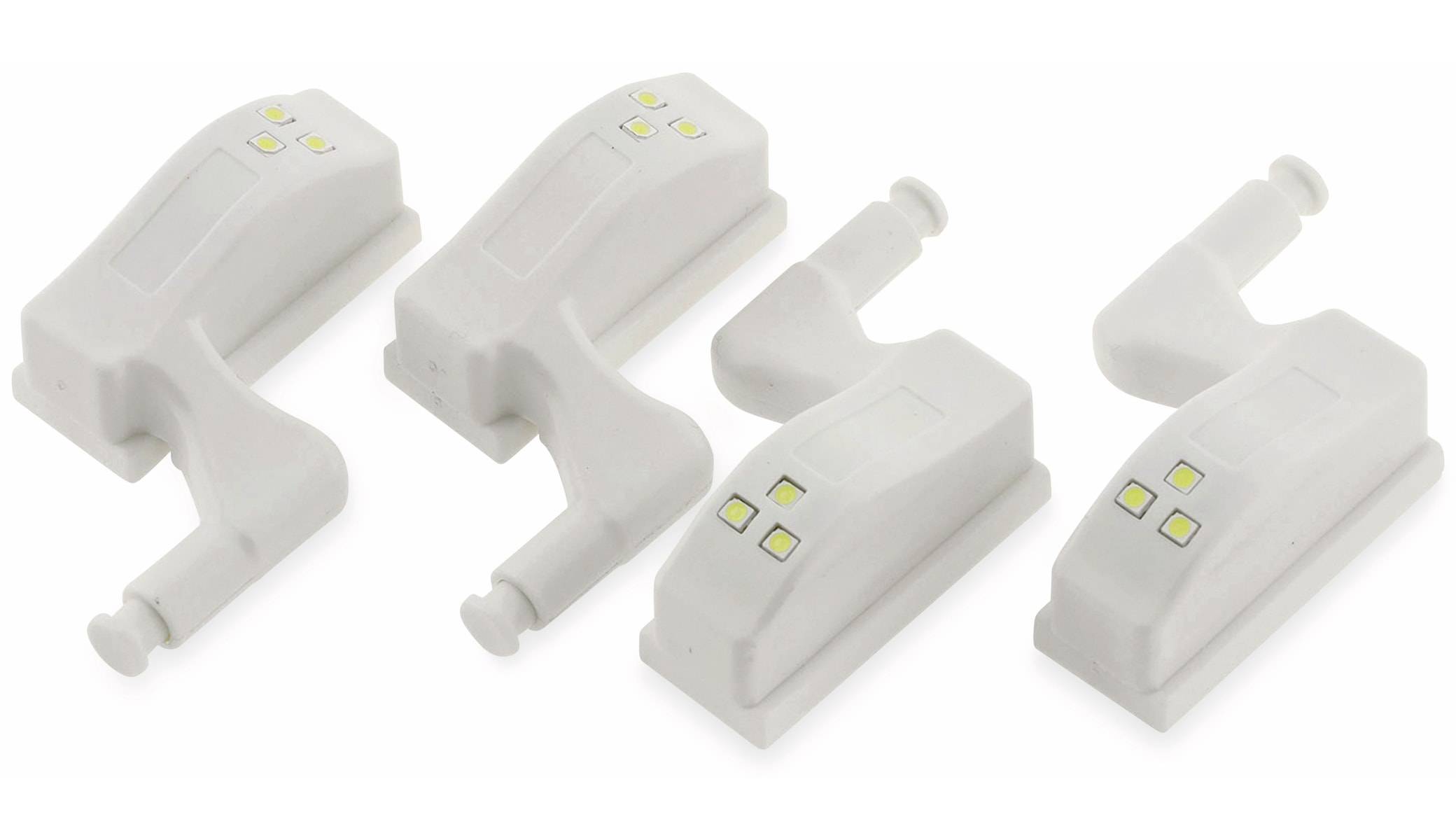 CHILITEC LED-Schrankleuchte 23106, 4er-Set, 6000K, weiß
