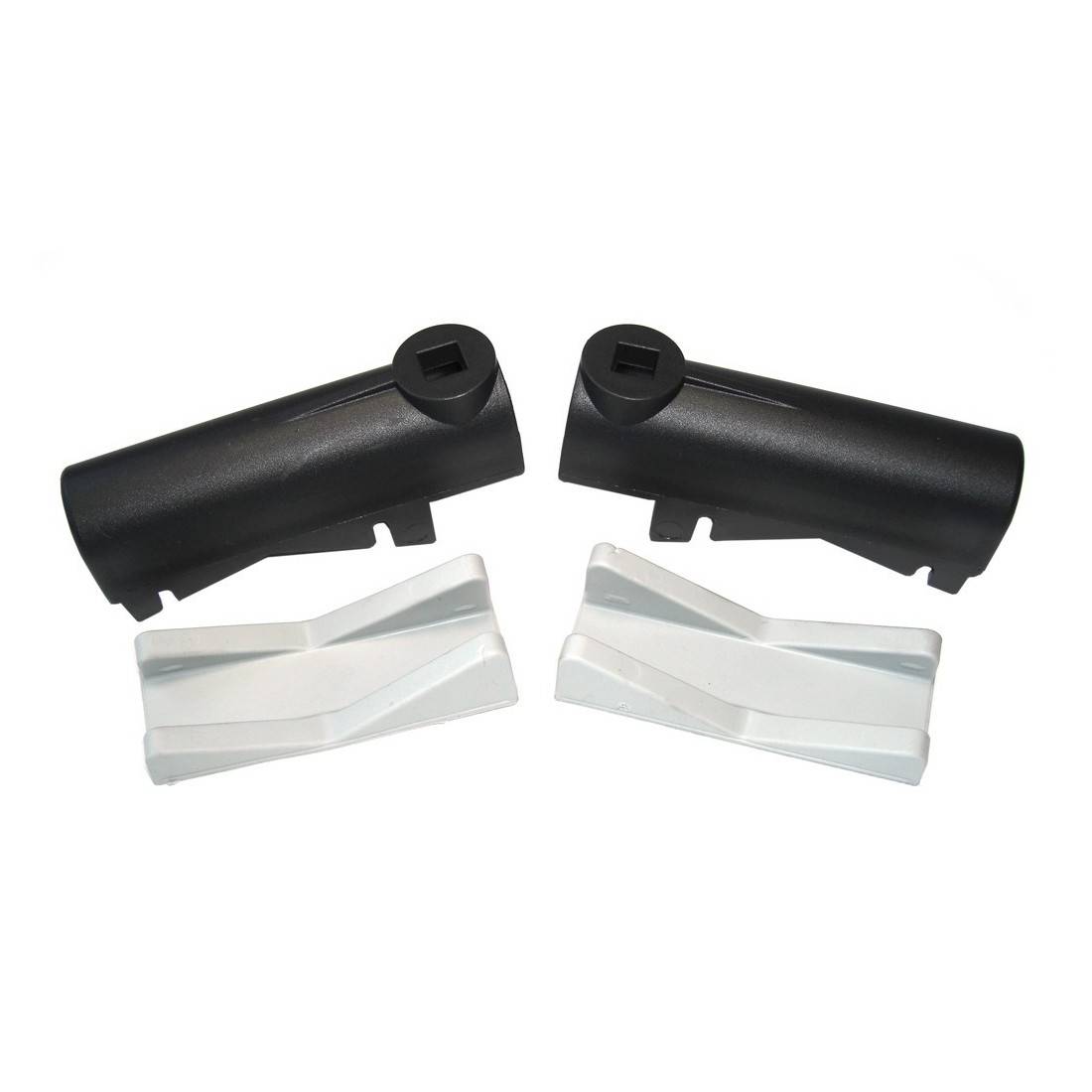 Peruzzo 925 Haltevorrichtung Topbike komplett 2 Gummi- + 2 Plastikteile, schwarz/weiß, 4-teilig (1 Set)