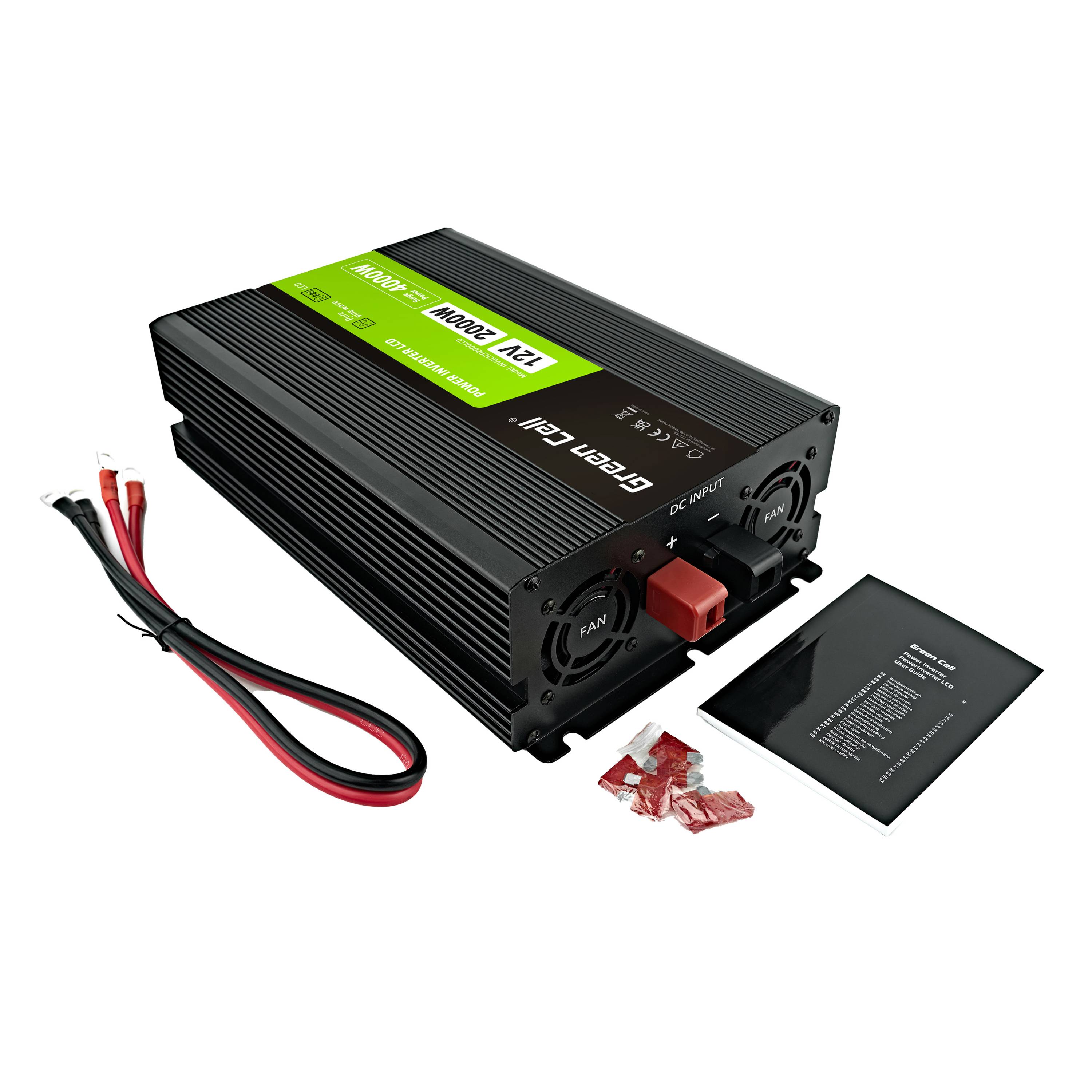 Wechselrichter LCD 12V 2000W 40000 W Reine Sinuswelle mit Display