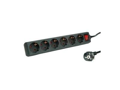 ROLINE 6fach Steckdosenleiste mit Schalt Peripheriegeräte & Zubehör Stromschutz &