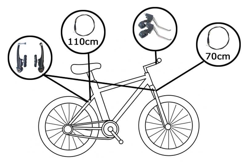 Cantilever Bremsenset vorne + hinten V-Brake Fahrradbremse inkl Züge und Beläge Red Loon