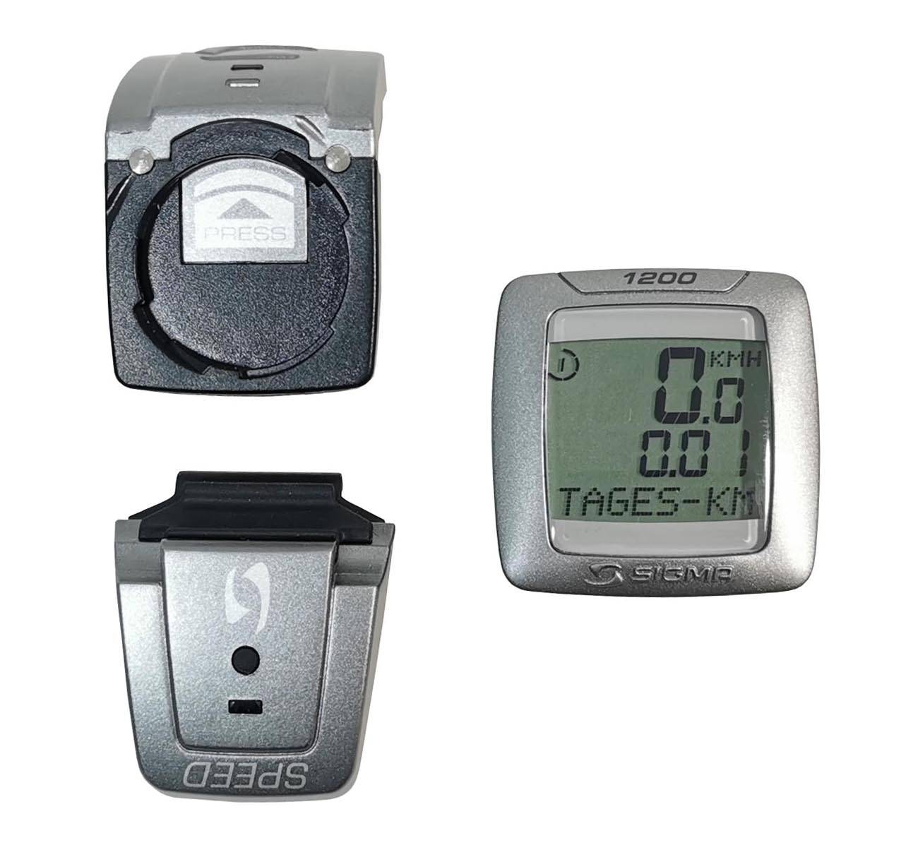 Funk Fahrradcomputer Sigma BC1200 Plus Fahrradtacho Tachometer Geschwindigkeit kabellos