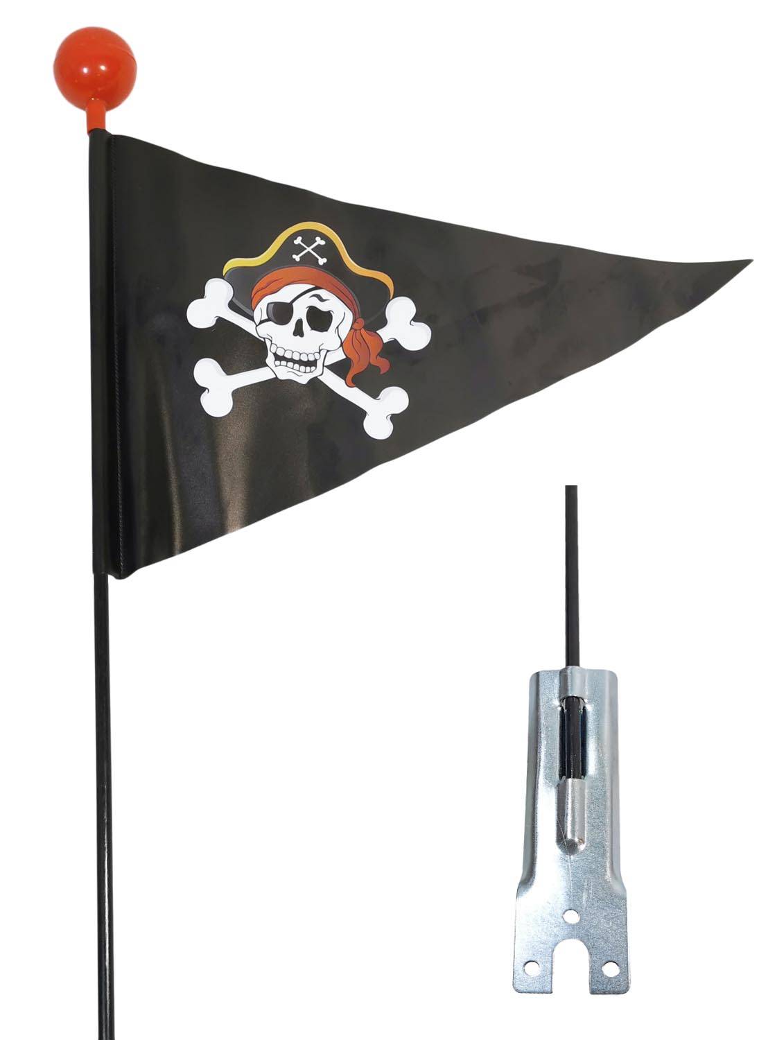 Fahrradwimpel Pirat Sicherheitswimpel Fahrrad Fahne Flagge Fähnchen Verdrehschutz Wimpel