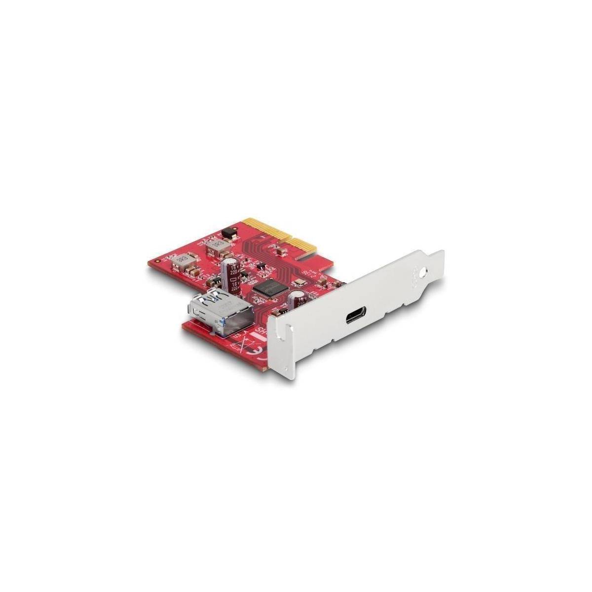 90158 - PCI Express x4 Karte zu 1 x extern USB 10 Gbps USB Type-C Buchse 1 x int