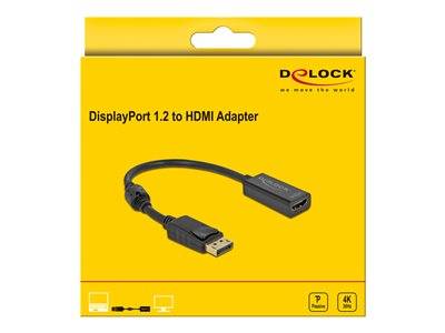 DELOCK Displayport Adapter DP -> HDMI Buchse 4K Passiv schwa Multimedia-Technik Displayport-Adapter
