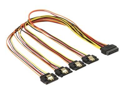 DELOCK Stromkabel 4x 15Pin SATA -> 2x St/Bu 50cm Multimedia-Technik
