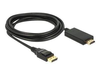 DELOCK Displayport Kabel DP -> HDMI St/St 4K 3.00m schwarz Multimedia-Technik Displayport-Kabel