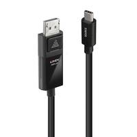 Lindy 43343 Videokabel-Adapter 3 m USB Typ-C DisplayPort Schwarz Multimedia-Technik USB-Kabel