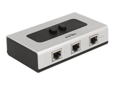 DELOCK RJ45 Switch 2->1 + 1->2 bidirektional Multimedia-Technik Switche