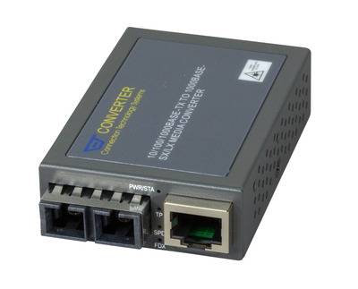 Kompakt Media Konverter RJ45-SC, 550m -- MM, Gigabit Ethernet Aktive Netzwerkkomponenten