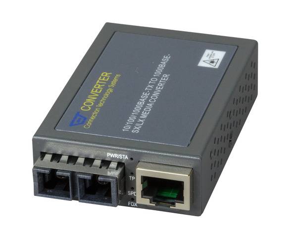 Kompakt Media Konverter RJ45-SC, 550m -- MM, Gigabit Ethernet Aktive Netzwerkkomponenten unmanaged