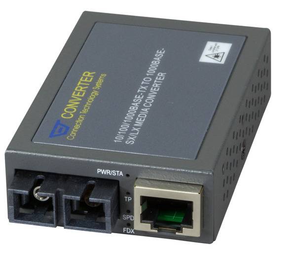 Kompakt Media Konverter RJ45-SC, 10km -- SM, Gigabit Ethernet Aktive Netzwerkkomponenten unmanaged