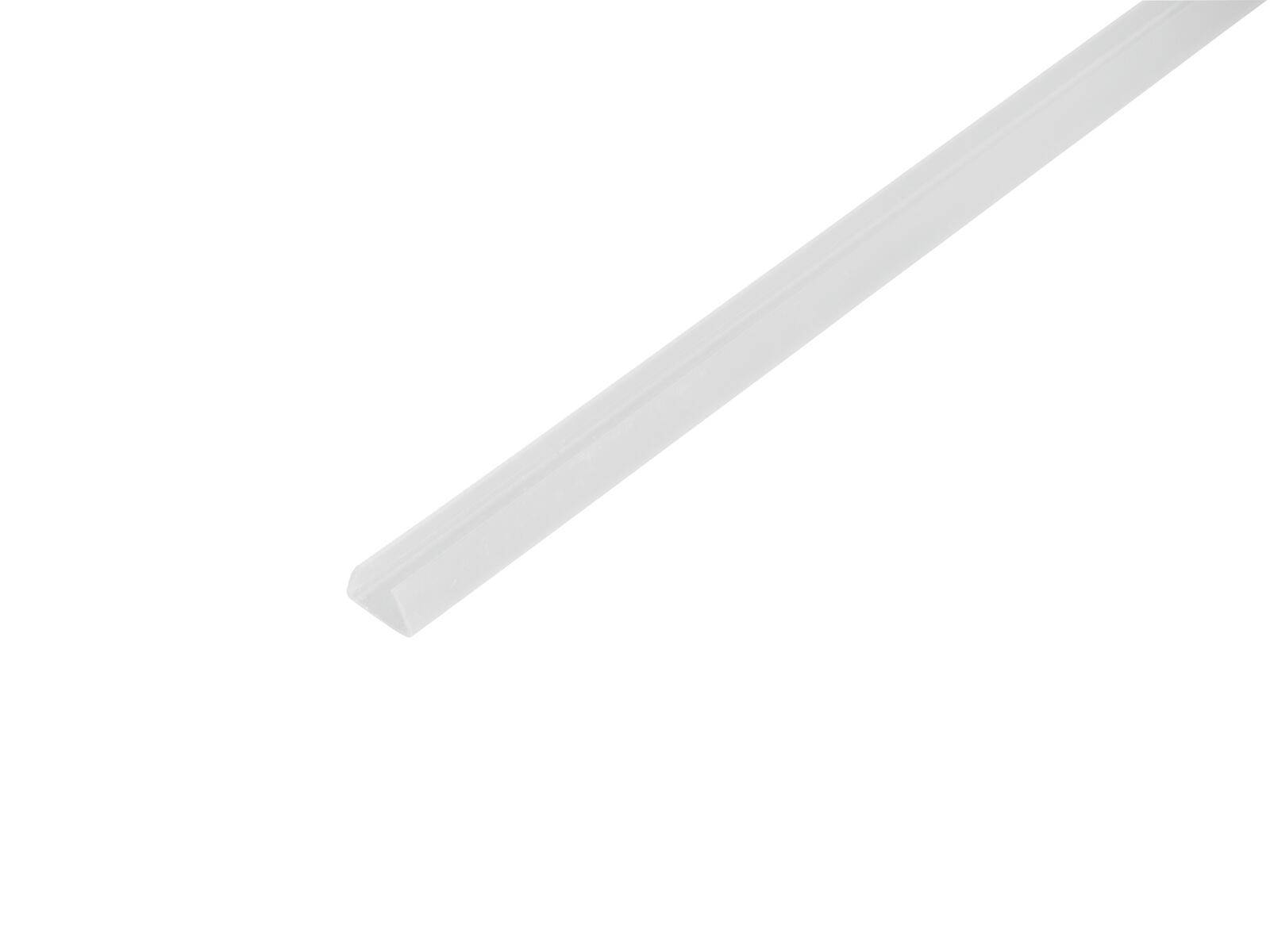 Ein klares, rechteckiges Glasstab auf einem schlichten weißen Hintergrund.