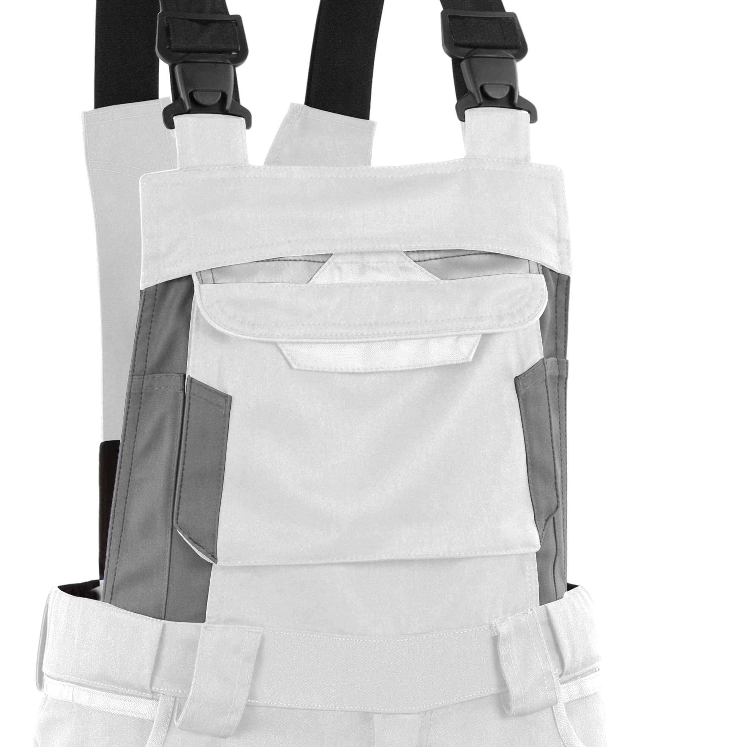 QUALITEX HIGH QUALITY WORKWEAR Latzhose IRON - weiß/grau - Herren: 21