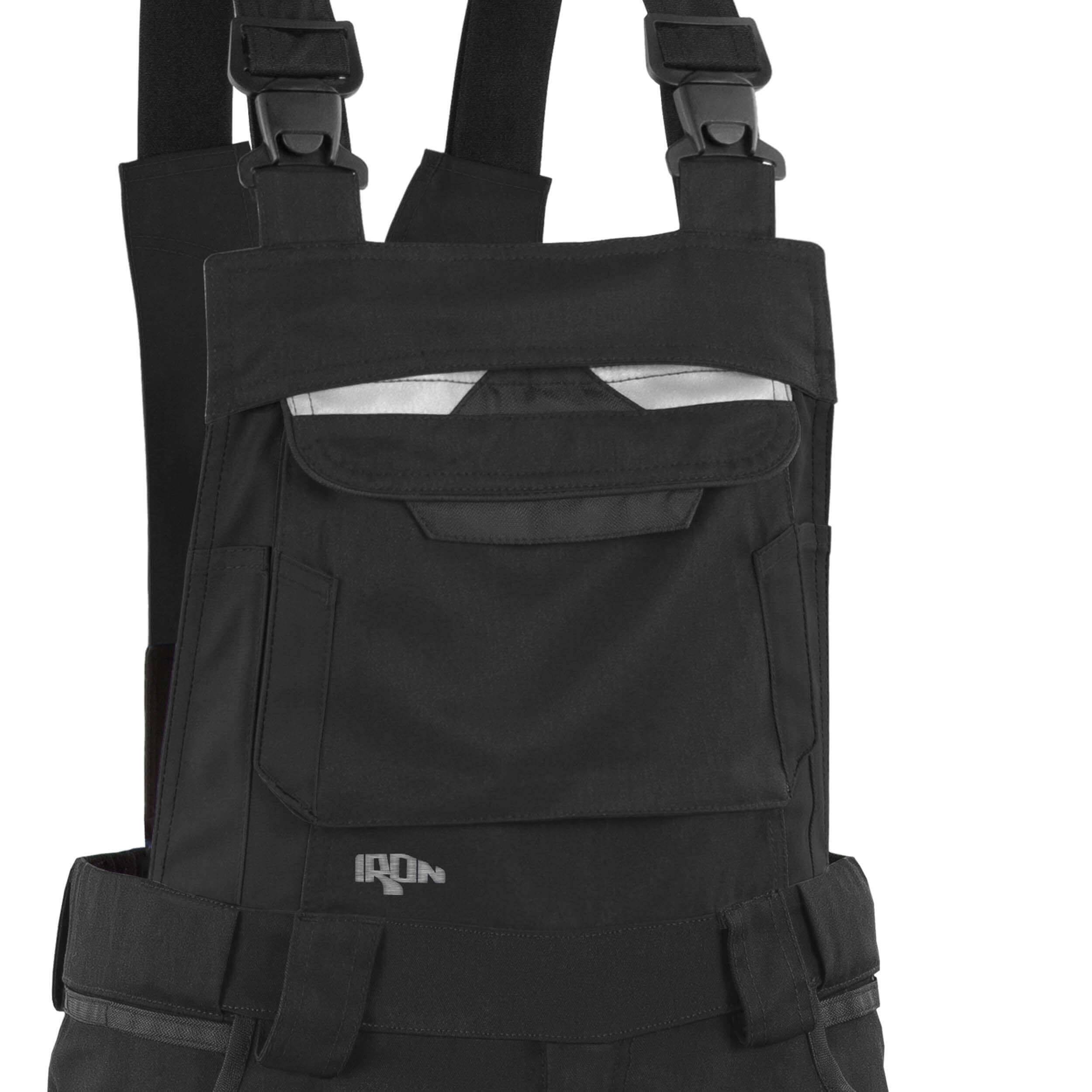 QUALITEX HIGH QUALITY WORKWEAR Latzhose IRON - schwarz - Herren: 106