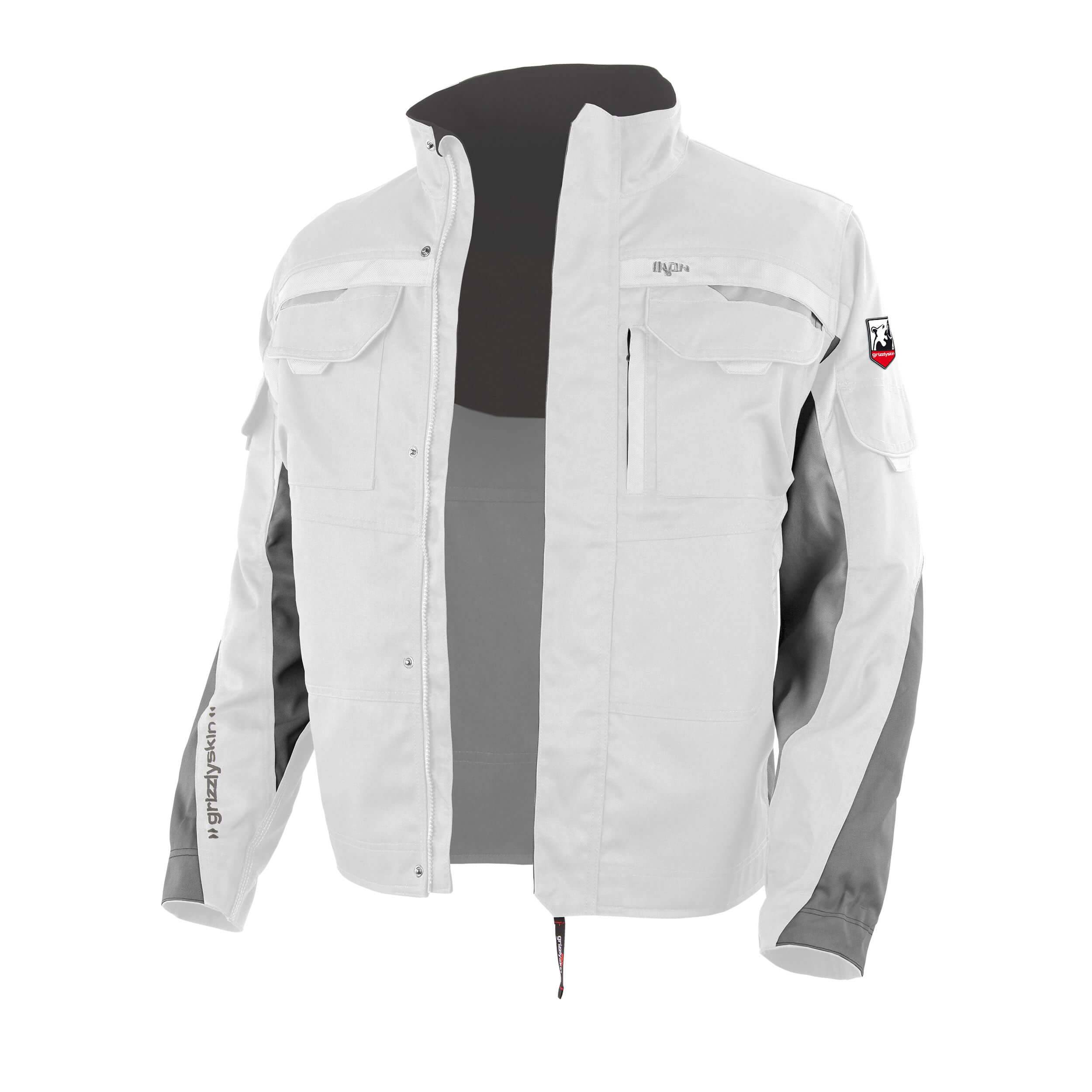 QUALITEX HIGH QUALITY WORKWEAR Bundjacke IRON - weiß/grau - Herren: XXL Damen: 52